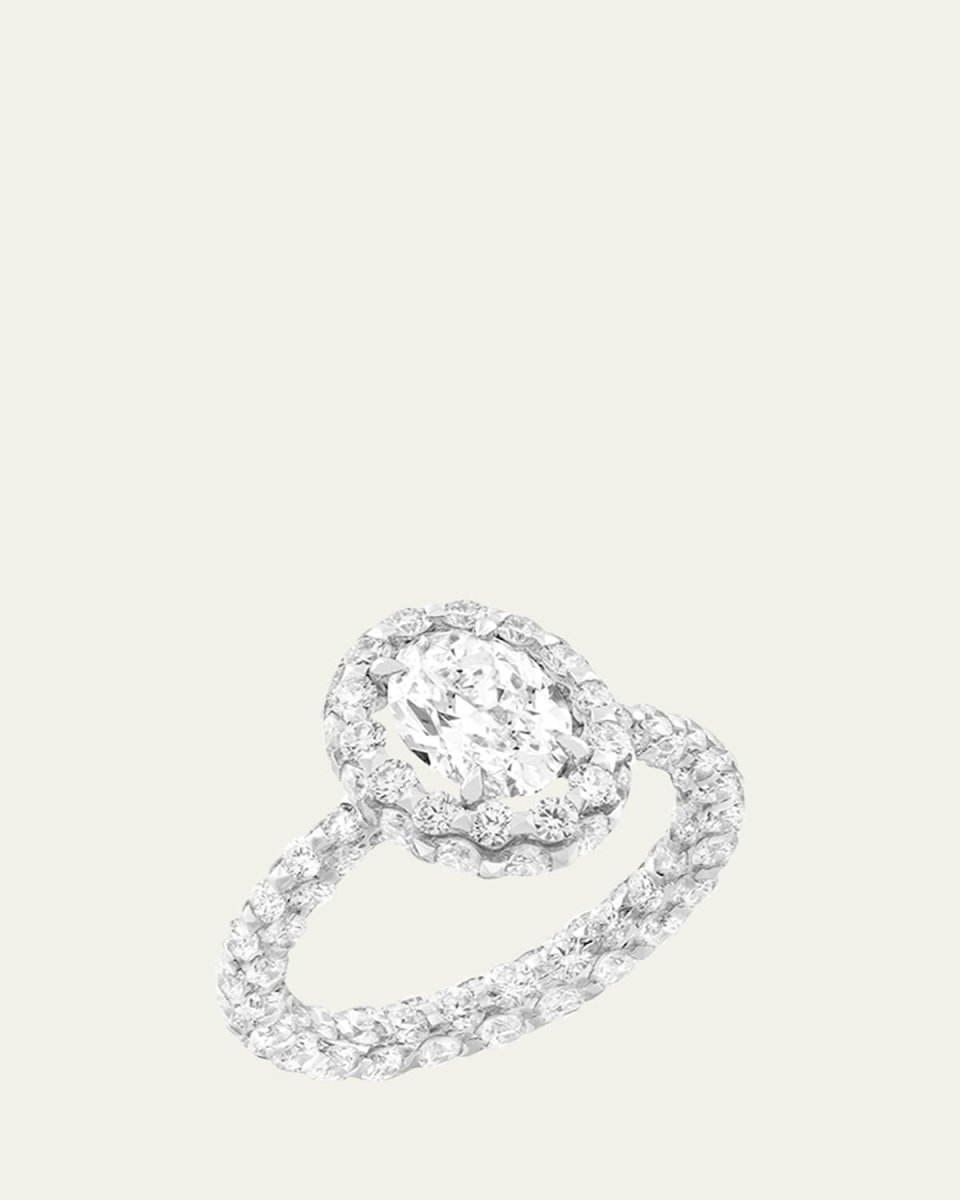 White Gold Merveilles Crown Ring with Diamonds